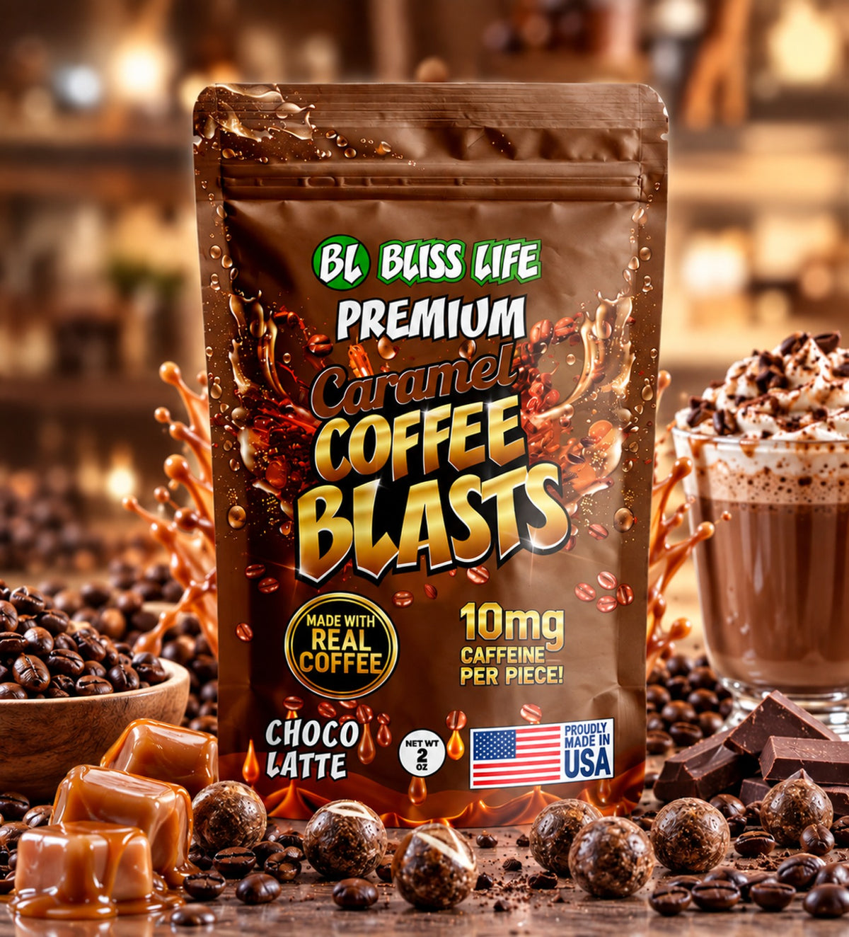 Choco Latte Caramel Coffee Blasts