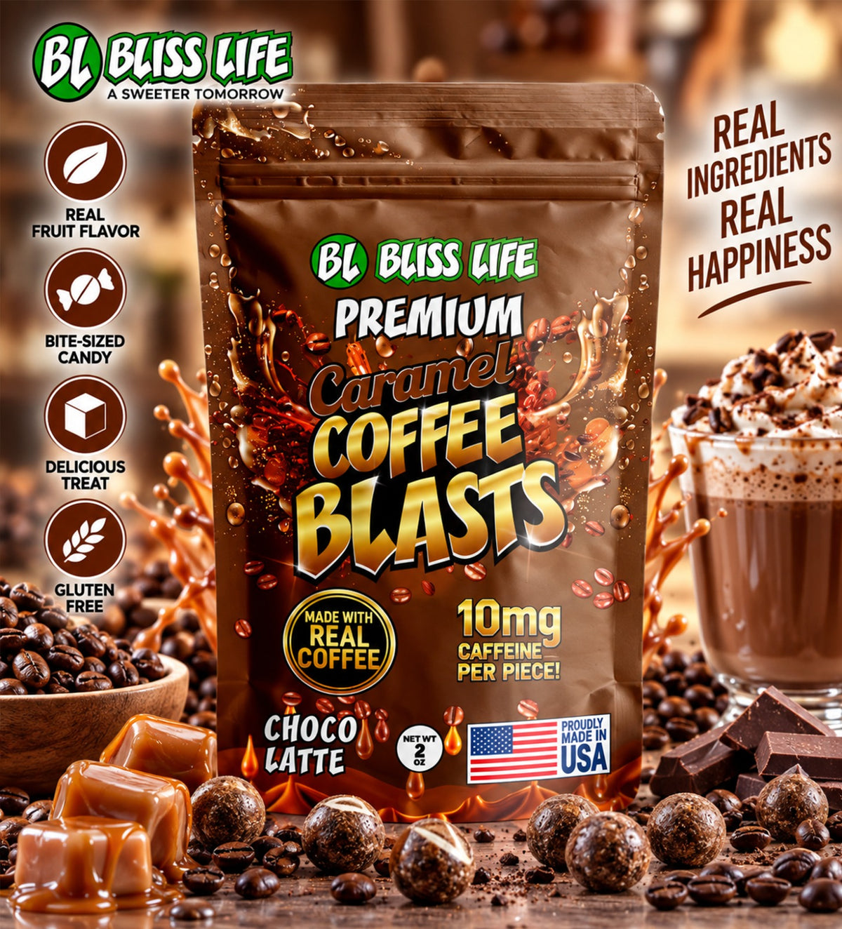 Choco Latte Caramel Coffee Blasts