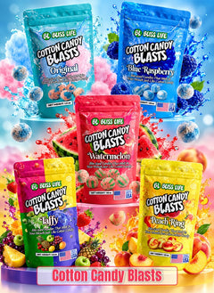 Cotton Candy Blasts - Taffy Flavor- Bite Sized candies that melt in your mouth just like Cotton Candy