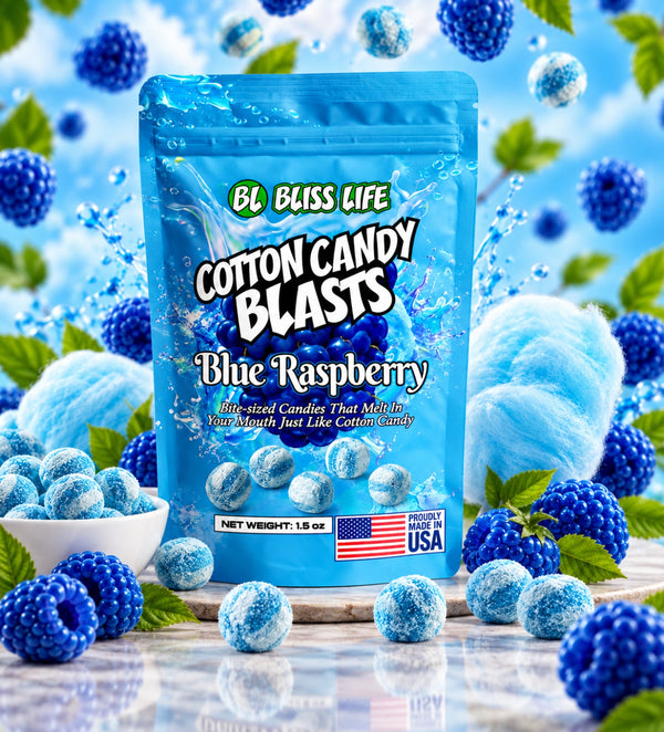 Bliss Life Blasts - Blue Raspberry - Bite Sized candies that melt in your mouth