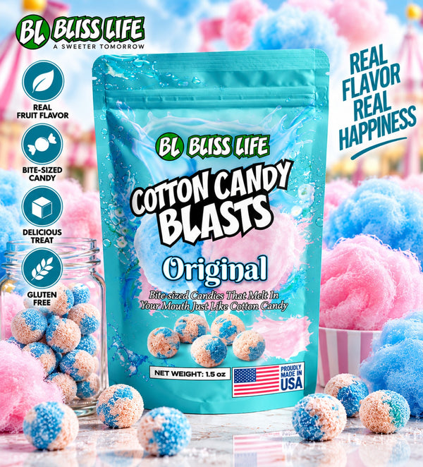 Bliss Life Blasts - Cotton Candy - Bite Sized candies that melt in your mouth