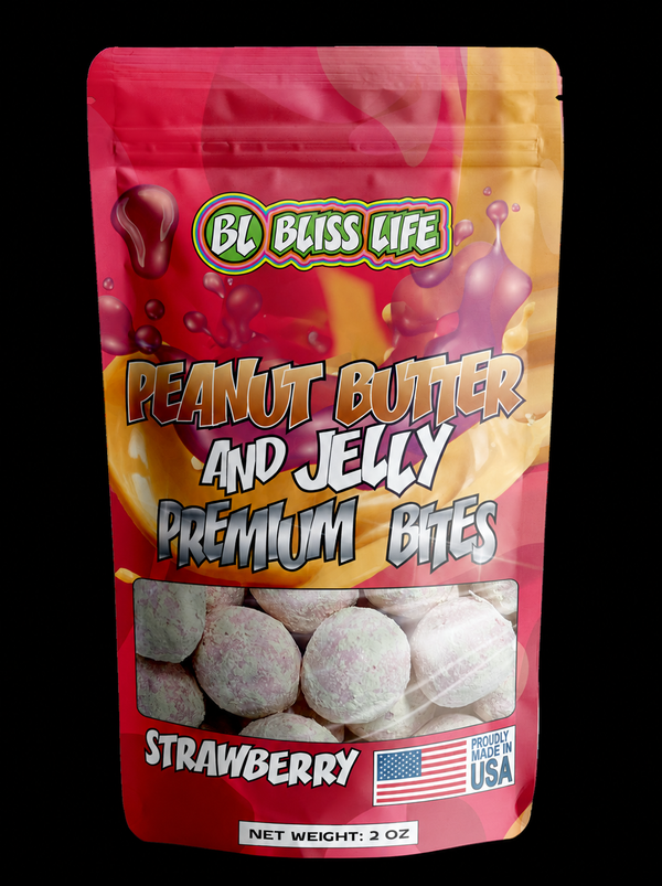 Strawberry PB&J Premium Bites - Bite Sized candies that melt in your mouth
