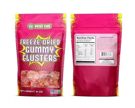 Bliss Life Freeze Dried Gummy Clusters freeze dry sour candy goodness Sour candy