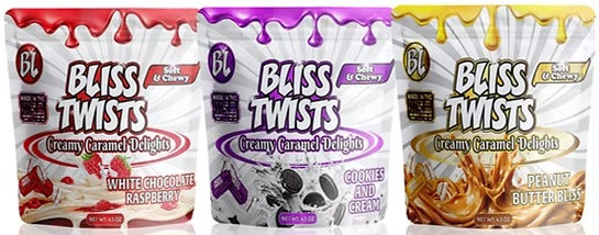 Bliss Twists - Bite sized caramel candies - Cookies and Cream