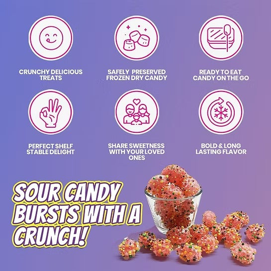 Bliss Life Freeze Dried Gummy Clusters freeze dry sour candy goodness Sour candy