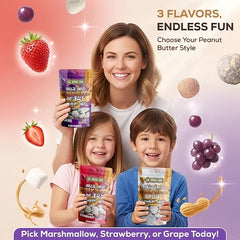Marshmallow PB&J Premium Bites - Bite Sized candies that melt in your mouth