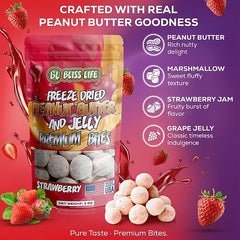 Marshmallow PB&J Premium Bites - Bite Sized candies that melt in your mouth