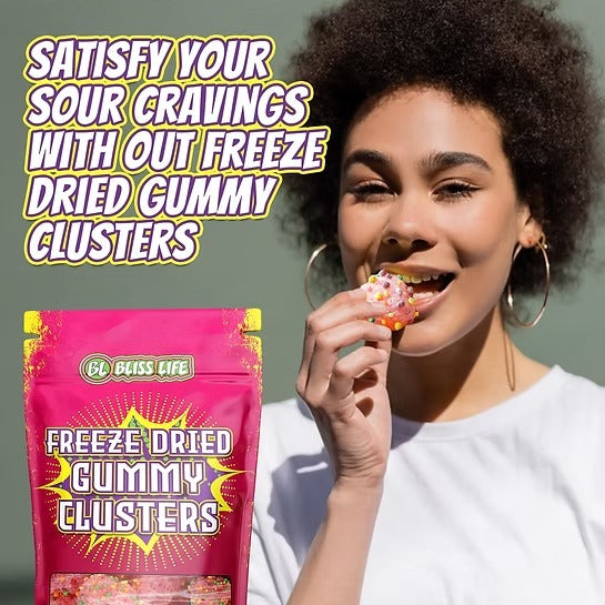 Bliss Life Freeze Dried Gummy Clusters freeze dry sour candy goodness Sour candy